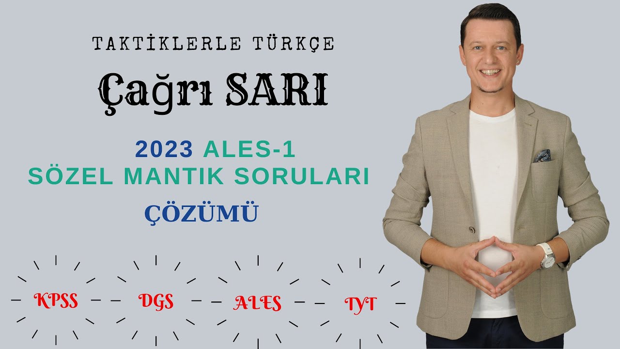 2023 ALES 1 Sözel Mantık Sorularının Çözümü ☕