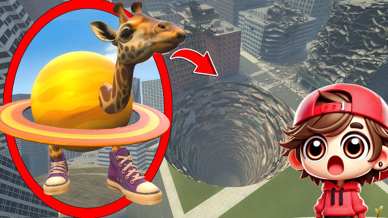 My drone CATCHES THE MOON WAKE UP GIRAFFE SHIN TAPES in REAL LIFE in Garry's Mod