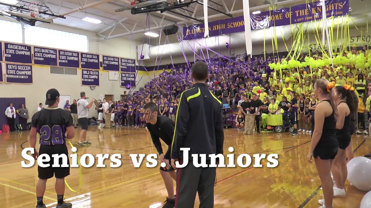 Ellington High School - Relay Race - Pep Rally 2014