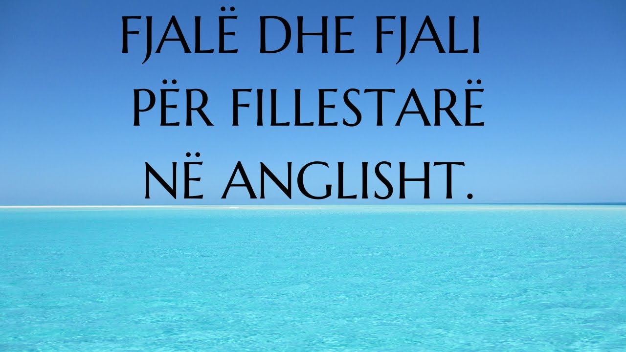 Fjalë dhe fjali për fillestarë.