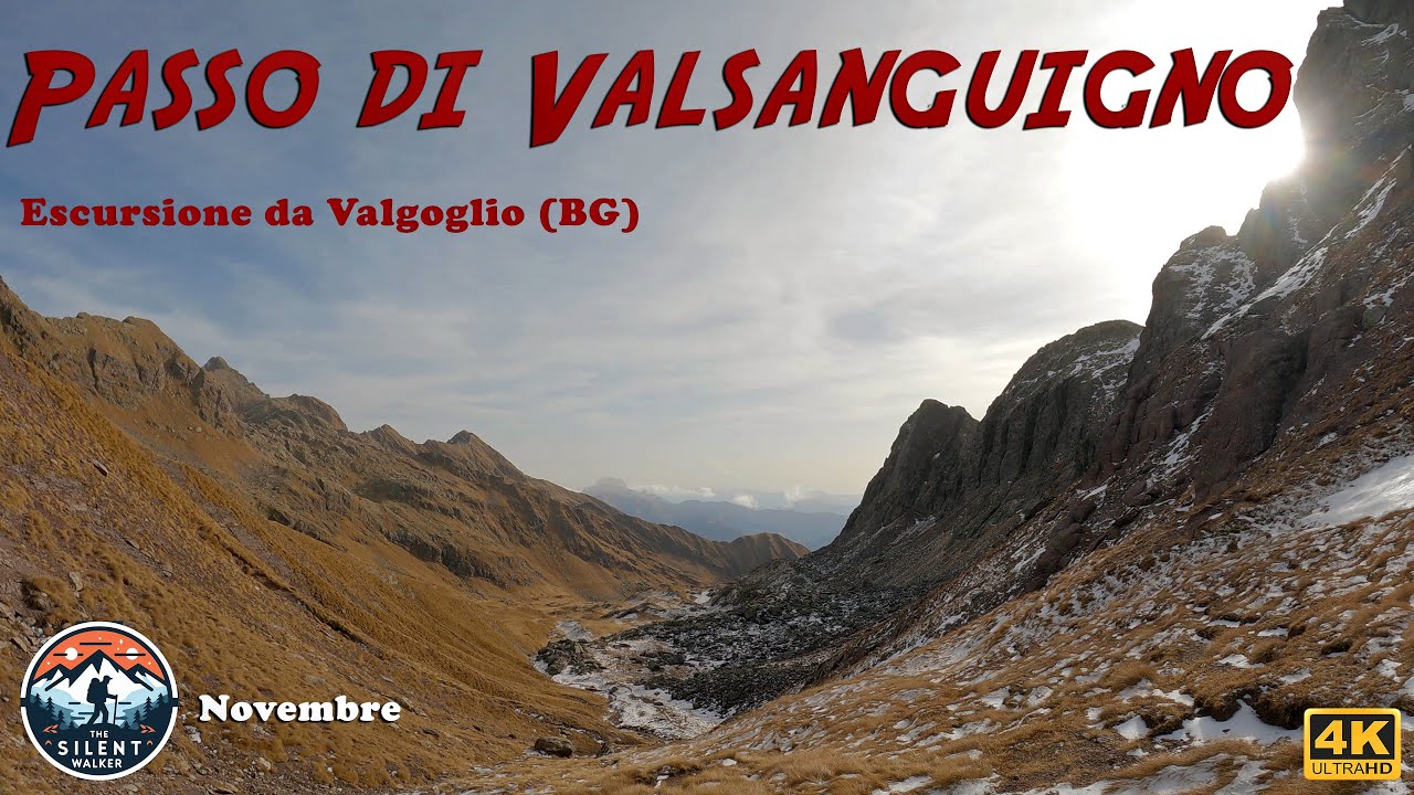 PASSO DI VALSANGUIGNO ovest da Valgoglio (BG). escursione di novembre. Orobie