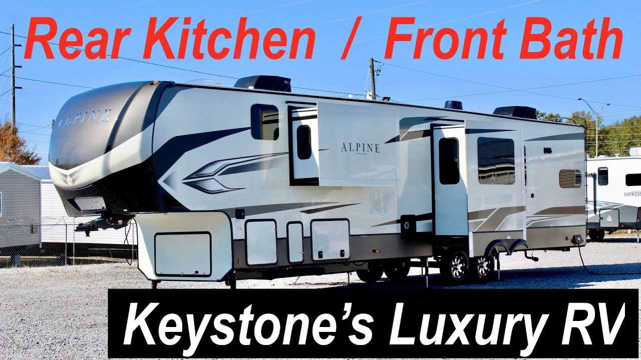 HUGE Luxury Rear Kitchen Fifth Wheel! 2022 Alpine 3910RK -  Front Bath RV