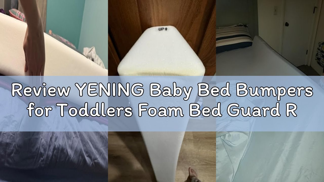 Review YENING Baby Bed Bumpers for Toddlers Foam Bed Guard Rail for Kids Bed Toddler Bed Bumper for