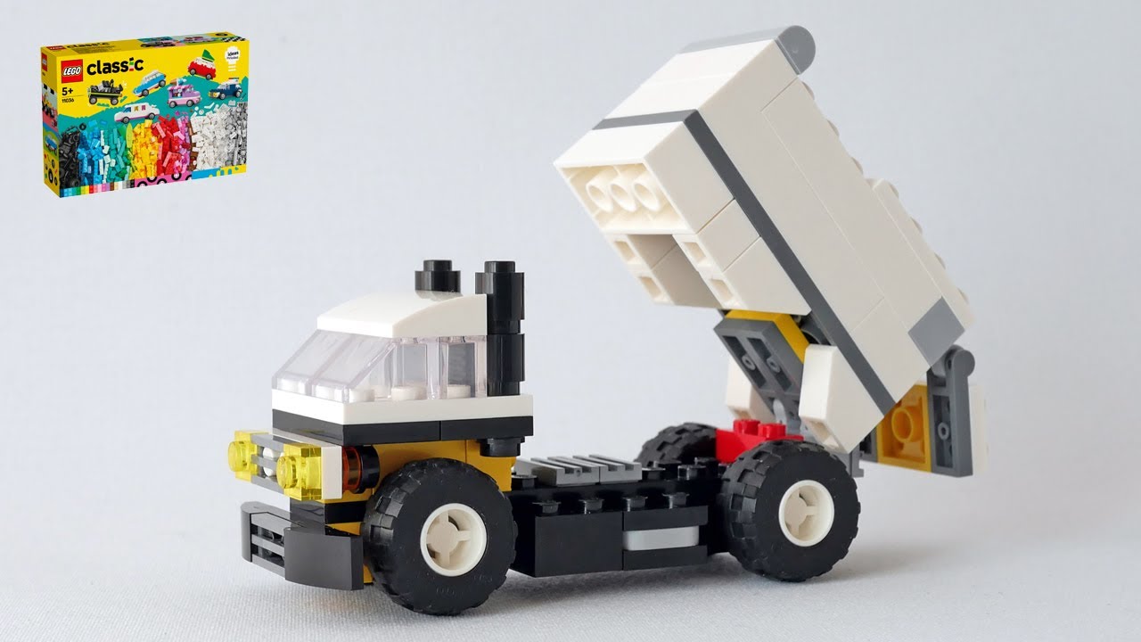 How to build a Dump truck using LEGO Classic 11036 (Alternate) Creative Vehicles.