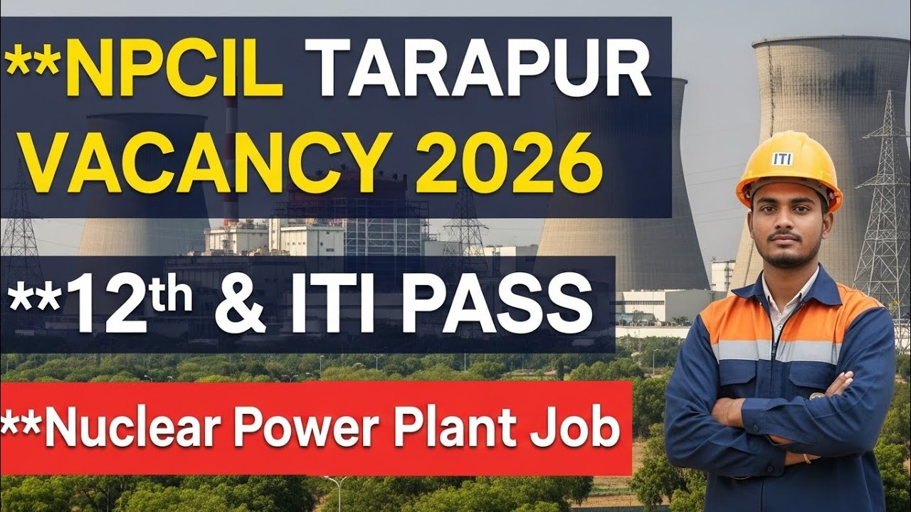  12th & ITI Pass Job|NPCIL Tarapur Vacancy 2026 | | Nuclear Power Plant Bharti | Apply Online 