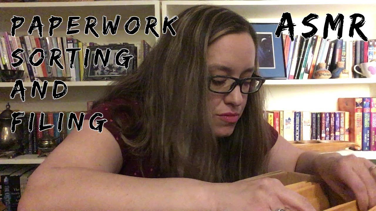 (ASMR) Sorting and Filing Paperwork- So boring, sleep guaranteed!
