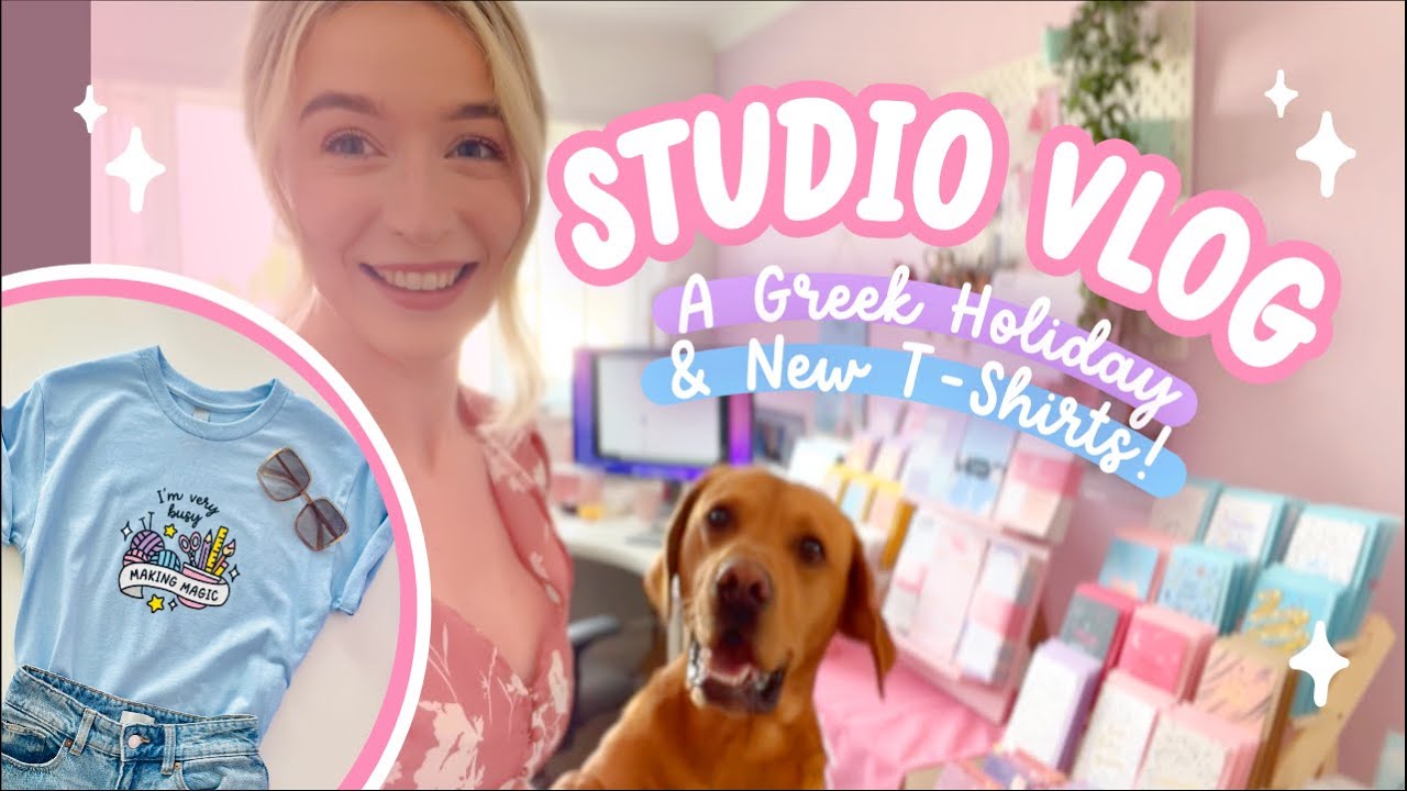 STUDIO VLOG | A Greek Island Trip, a Maker's Market and a T-Shirt Launch!