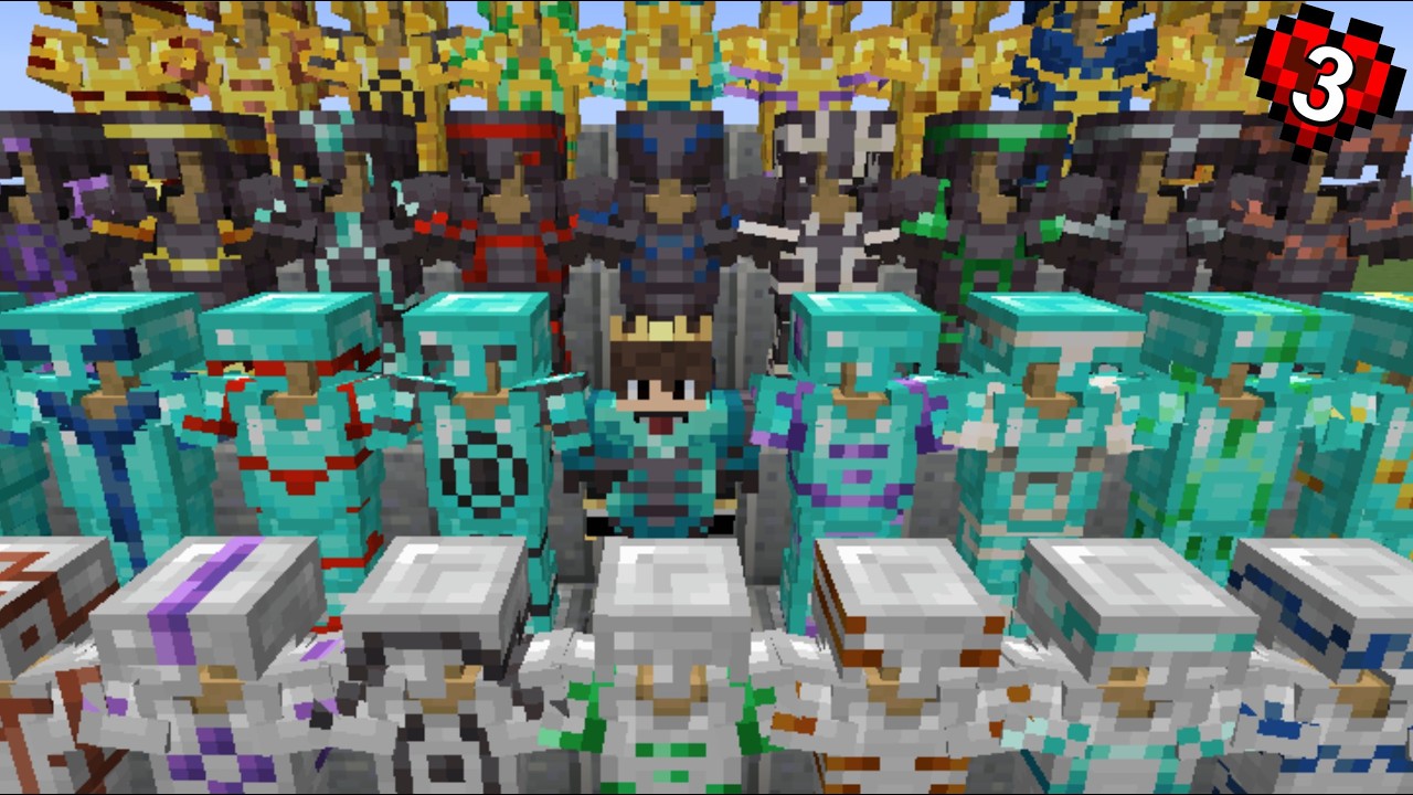 Men Minecraft Hardcore Rejimida BARCHA Trimlarni yig‘ib chiqdim.