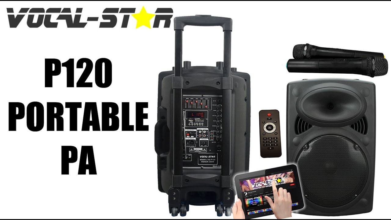 P120 Vocal Star Portable PA Speaker System with Bluetooth, MP3, 300w 12" Woofer & 2 VHF Mics Review
