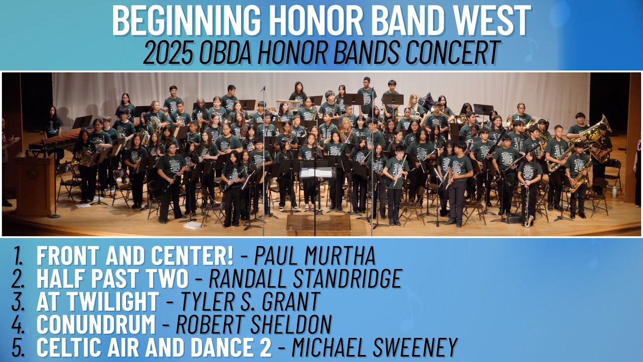 Beginning Honor Band West | 2025 OBDA Honor Bands Concert | Full Concert Video