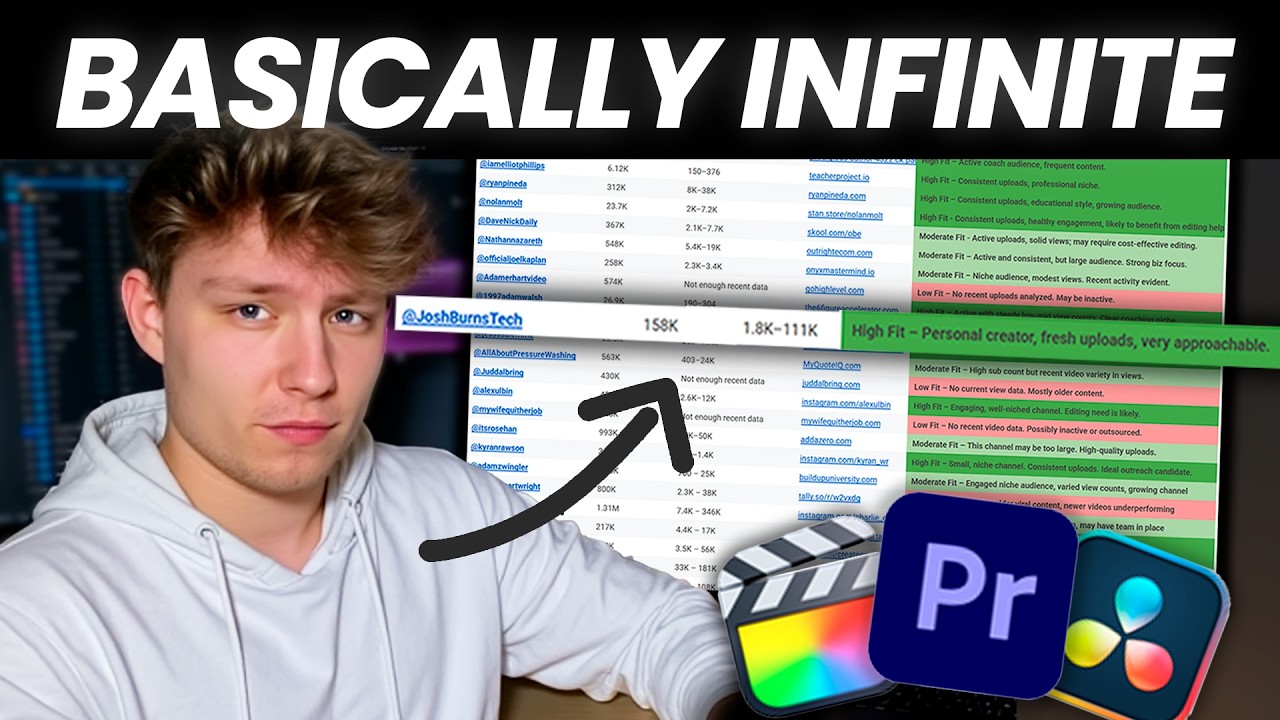 How I Find Infinite Clients as a Video Editor (copy me)