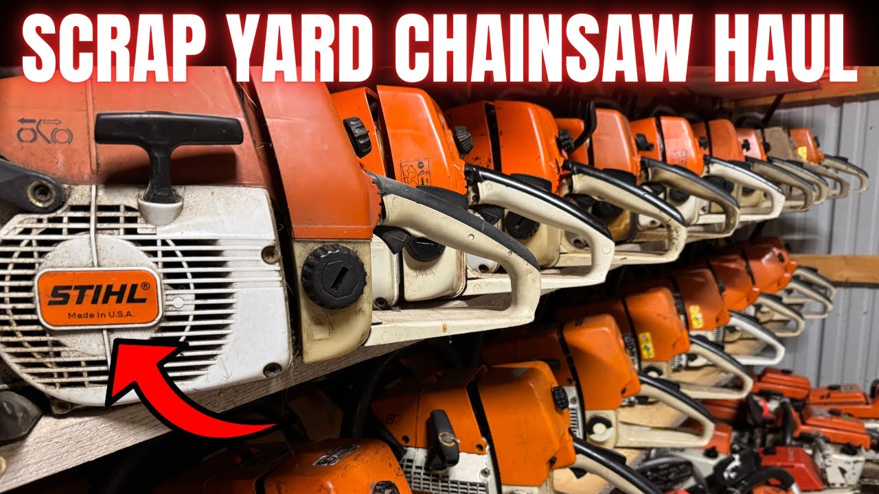 Scrap Yard Haul!  Tyler Brought Home 15 More Discarded Chainsaws!