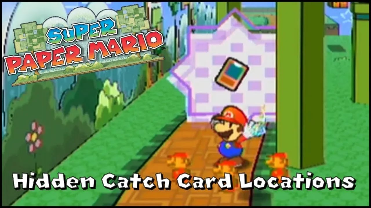 Super Paper Mario - ALL Hidden Catch Card Locations
