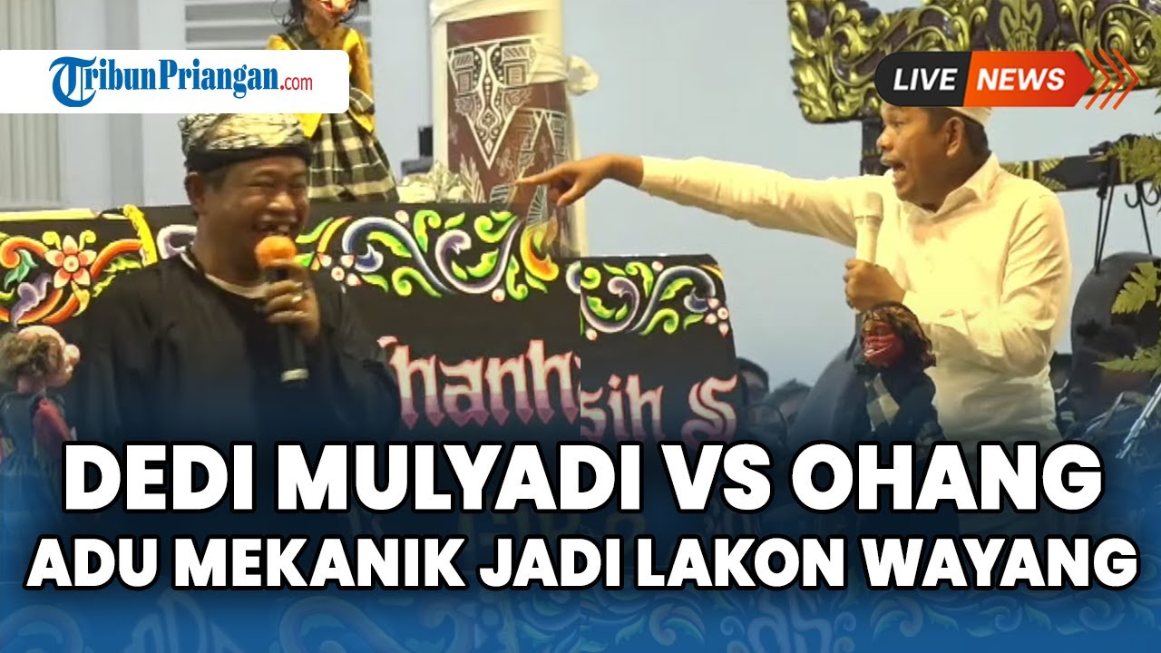 Gubernur Jabar Dedi Mulyadi dan Ohang Adu Mekanik di Pagelaran Wayang Golek