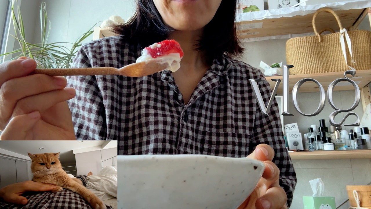 vlog_촬영하고 먹고 일상 브이로그_다이어트 정체기 뿌셔버림_도쿄쇼핑언박싱 같이해봐여~