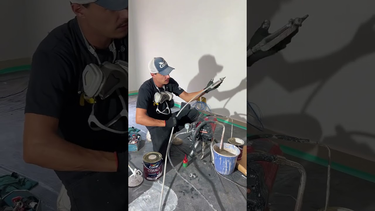 COMO PINTAR COM MÁQUINA AIRLESS | PASSO A PASSO COM ESMALTE CORALIT | Fábio Pinturas Show