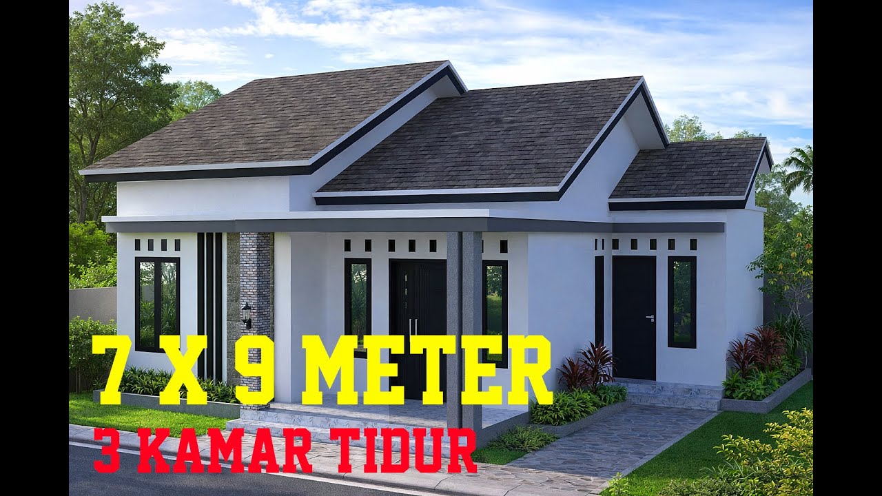 Rumah 7 x 9 Meter dengan 3 Kamar | Desain Rapi & Nyaman