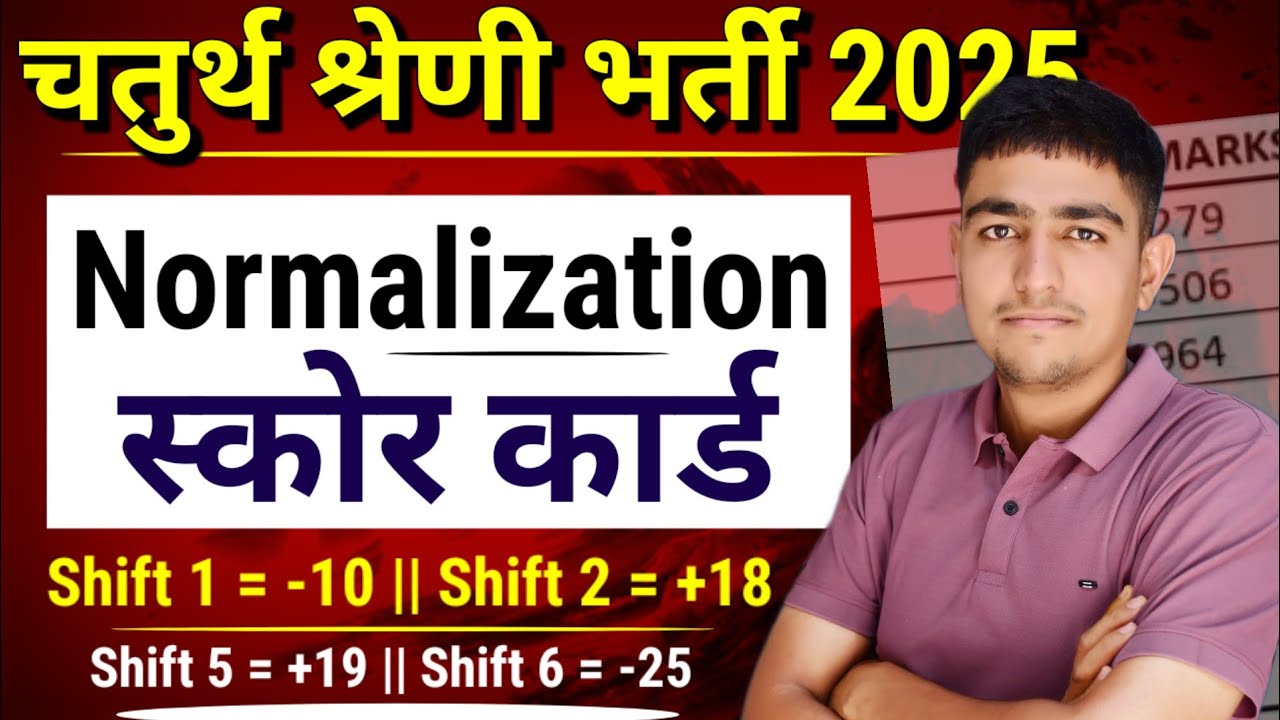 चतुर्थ श्रेणी - Score Card जारी 😱 Normalization Shift वाइज 🔥 Chaturth Shreni Cut Off 2025