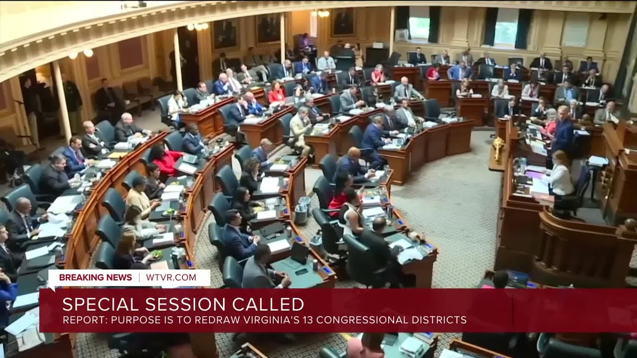 Virginia House Speaker calls special session to redraw Congressional districts