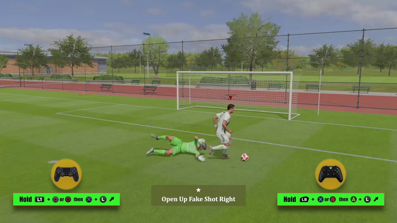 FIFA 19 SKILL MOVES - Open Up Fake Shot Right