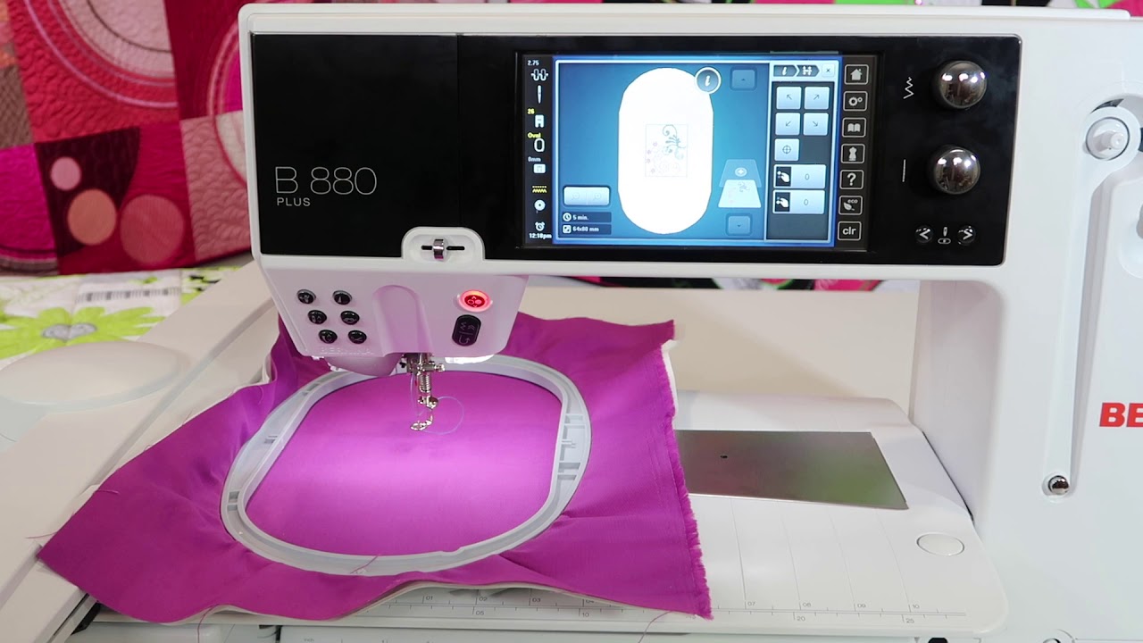 BERNINA 880 94 Embroidering a Design From Start to Finish
