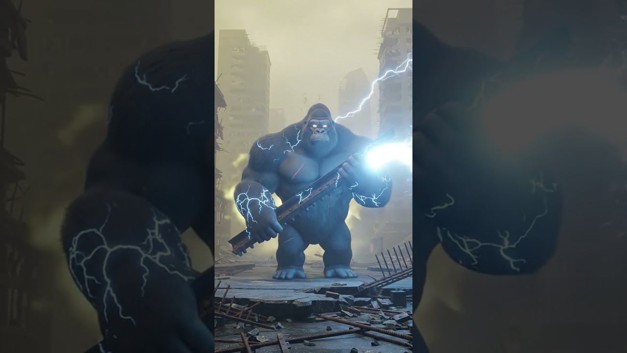 kongs epic lightning battle in ruined city monster vs king 