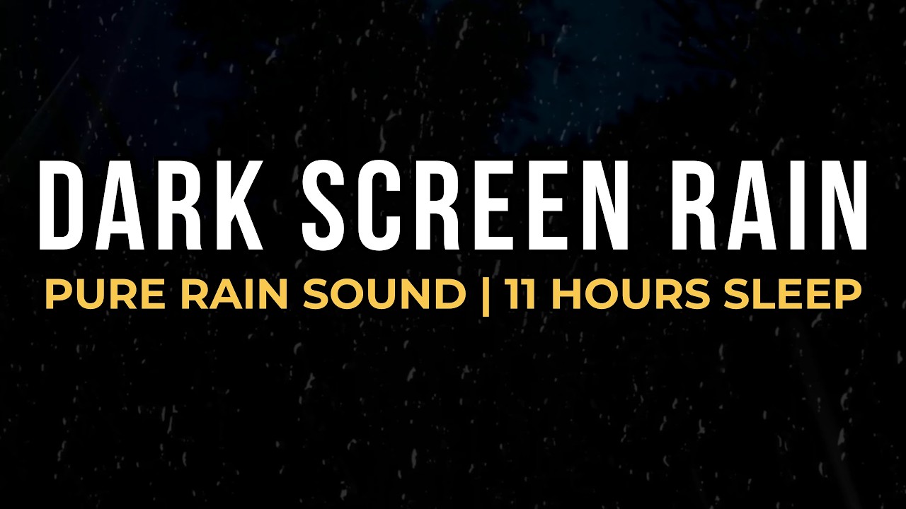 Dark Screen Rain Sounds for Deep Sleep & Anxiety Relief | Black Screen ASMR 🌧️🌙
