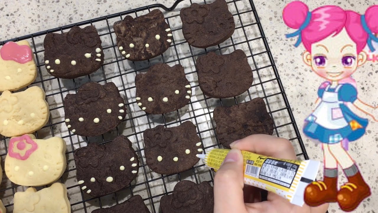 사부작사부작 헬로키티 쿠키 만들기₍ˆ⠒̫ˆ◝₎੭⸒⸒ ͙͘͡★asmr..