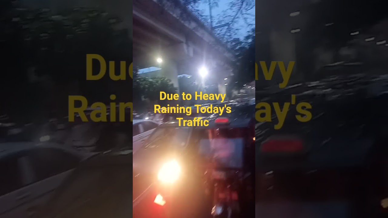 Heavy Rain Causes Major Traffic Jam Today