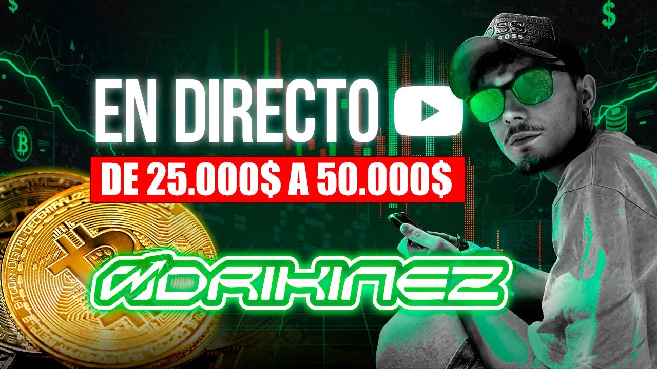 🔥 RETO de $25,000 a $50,000 EN VIVO 🚀(W52-8L) | Día 24 BTC LIVE TRADING #btc !referido !eventos