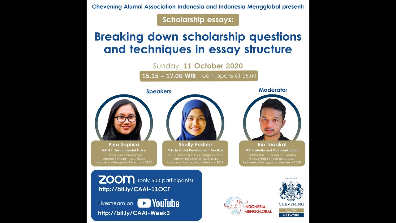 Scholarship essays: Breaking down scholarship questions and techniques in essay structure
