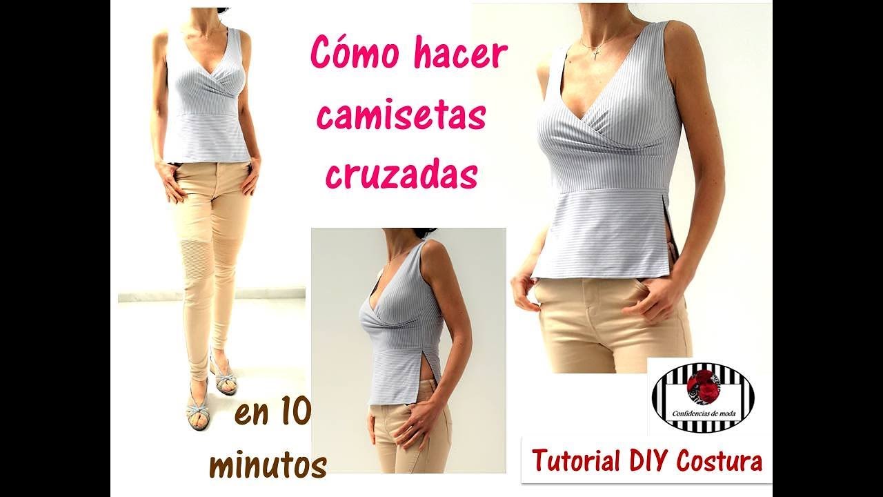 CAMISETA CRUZADA. Tutorial DIY patrones y costura