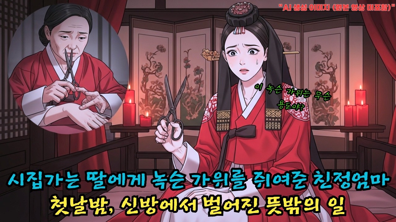 시집가는 딸에게 녹슨 가위를 준 엄마의 속사정... 첫날밤 이불 속에서 잘린 '이것'의 정체는? | 야담 |옛날이야기 |민담 |전설 | 설화