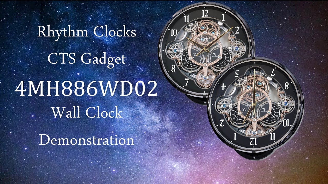 Rhythm Clocks | CTS Gadget 4MH886WD02 Wall Clock | [HD]
