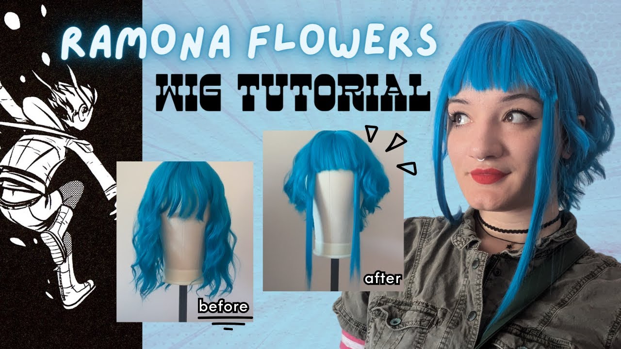 how to style a RAMONA FLOWERS cosplay wig!