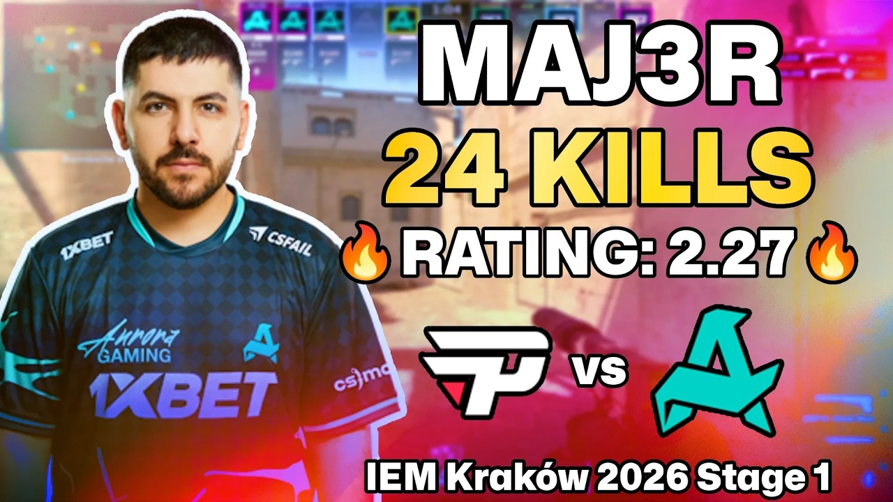 🔥 MAJ3R POV: MIRAGE ANNIHILATION vs paiN! | IEM Krak&oacute;w 2026 Stage 1