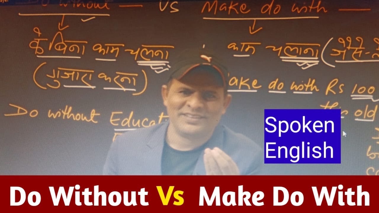 Do Without Vs Make Do With | Spoken English | Sanjeev Siwani | #spoken #english #englishspoken