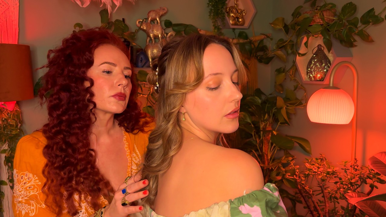 ASMR Свадебная прическа🌸 Мягкая полусобранная прическа с ниспадающими назад прядями @realpersonas...