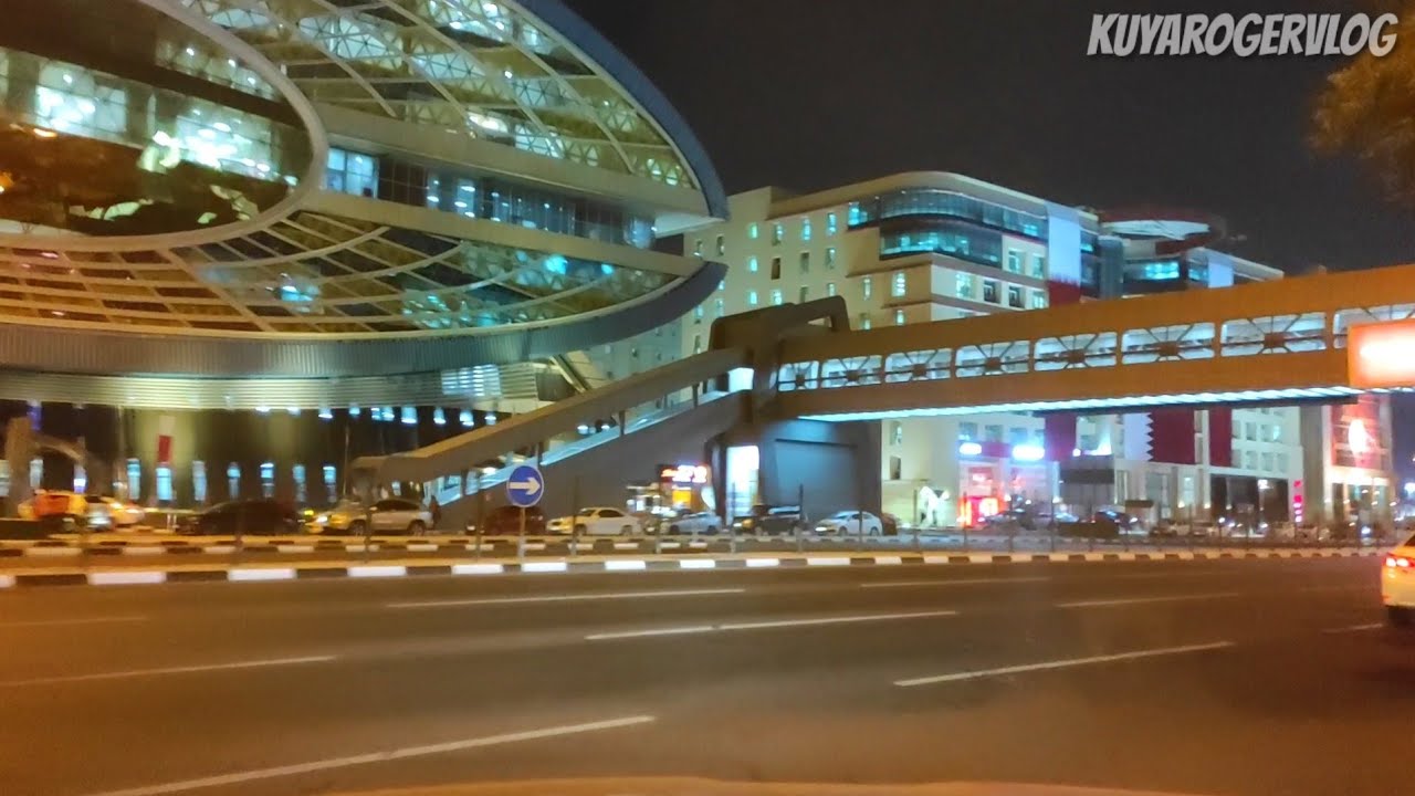 DOHA, QATAR - AL MATAR  AL QADEEM NIGHT DRIVE INTO HAMMAD AIRPORT || kuya Roger vlog