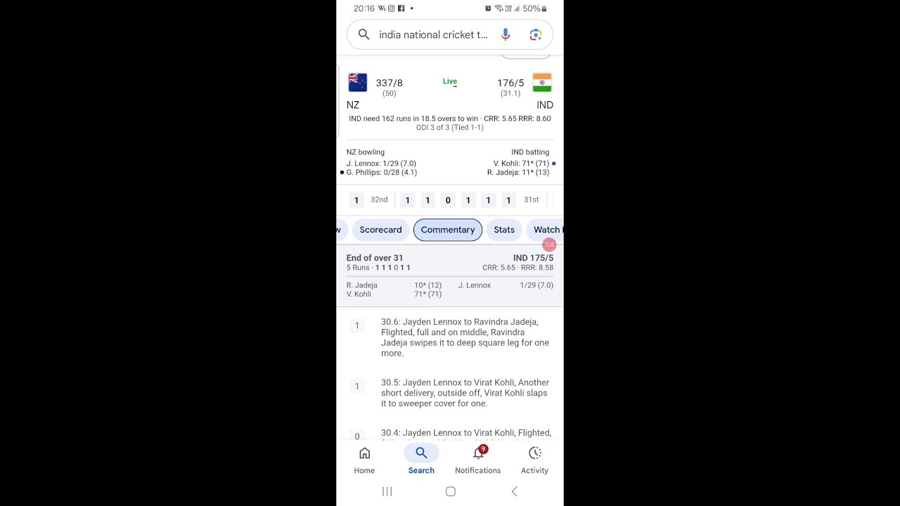 India vs New Zealand LIVE | IND vs NZ Live Match Today | Hindi Commentary