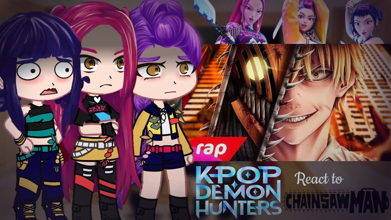 Kpop Demon Hunters react DENJI| O MALDITO DEMÔNIO DA MOTOSSERRA|(7MZ) React Gacha Club
