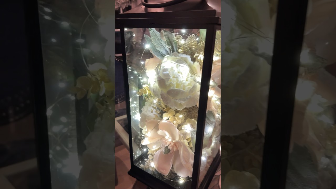 DIY Christmas Floral Lantern