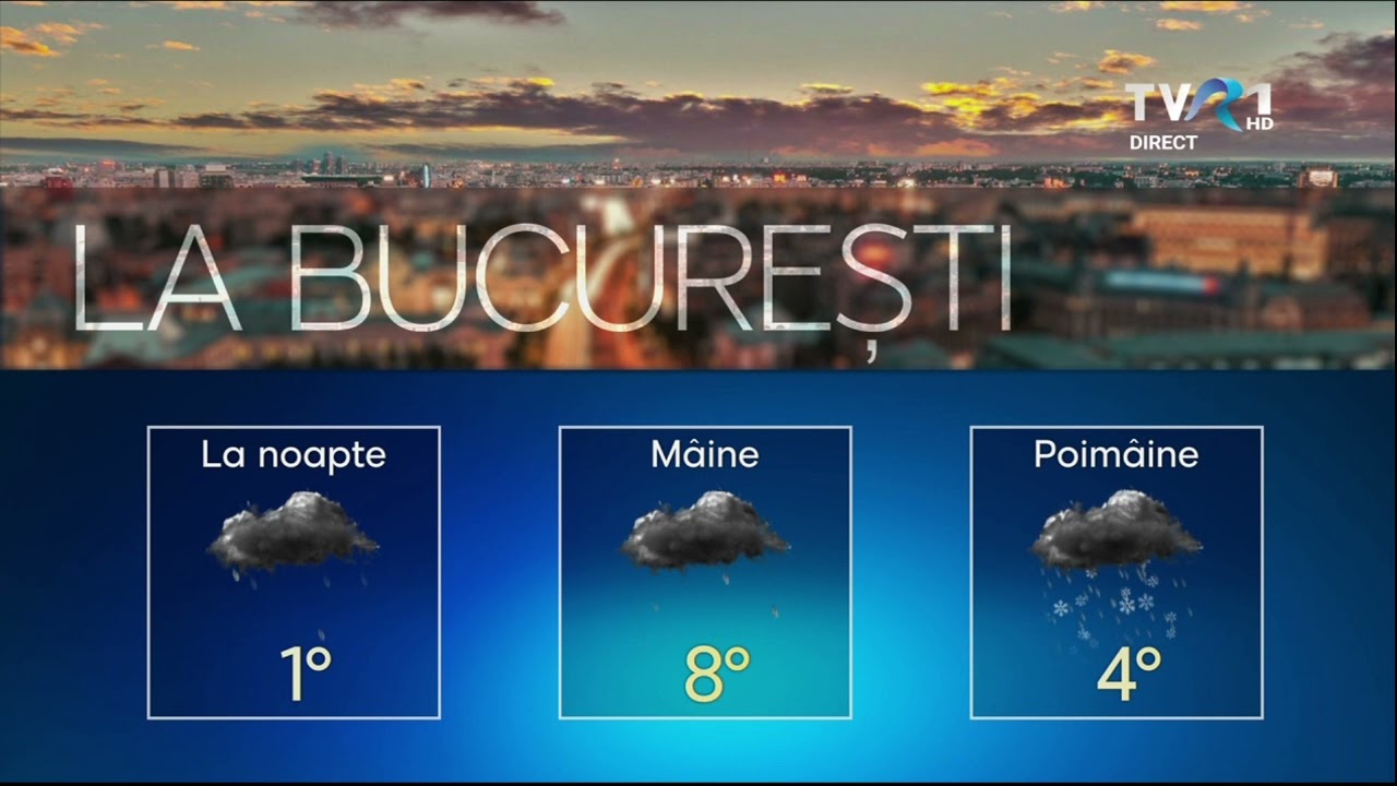 Rubrica Meteo TVR1 - 20 martie, ora 20:00