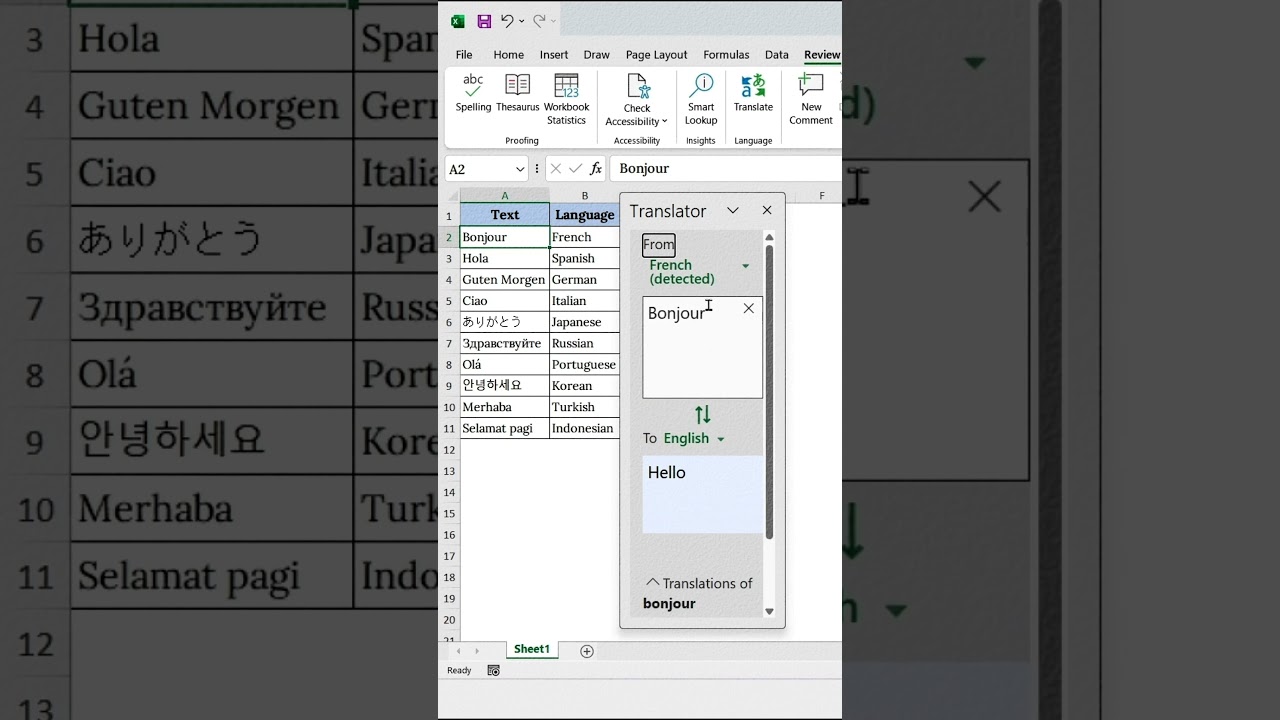Got Foreign Text in Excel? Translate It Instantly Inside Excel!