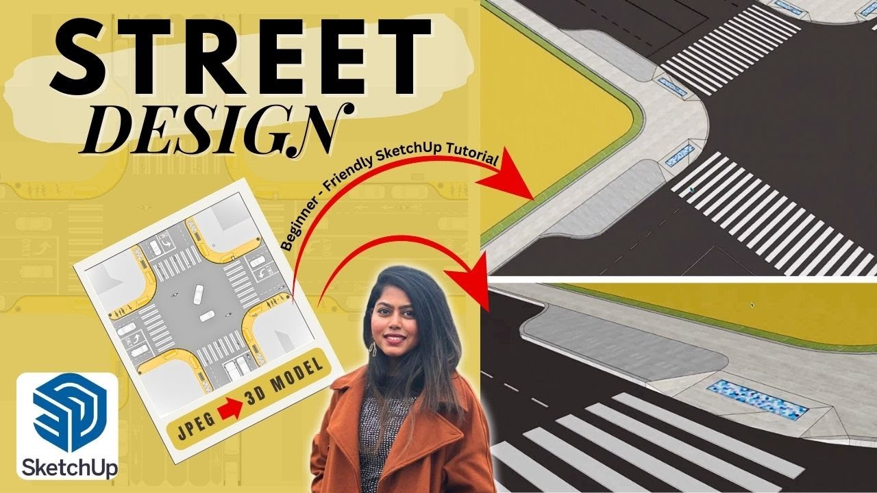 SketchUp Streetscape 3D Modeling for Beginners: Import, Scale, Draft & Model a Street from an Image