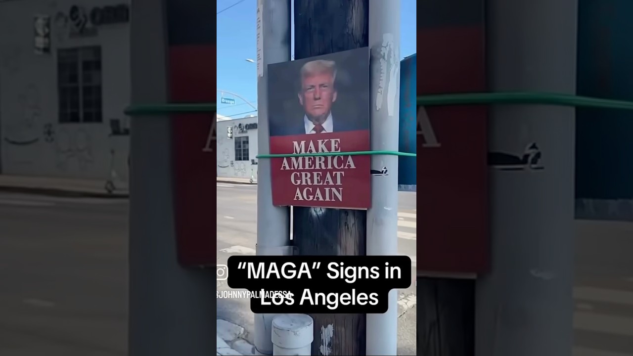 Halloween Anti-Trump Lenticular Posters in Los Angeles 10/7 #trump #posters