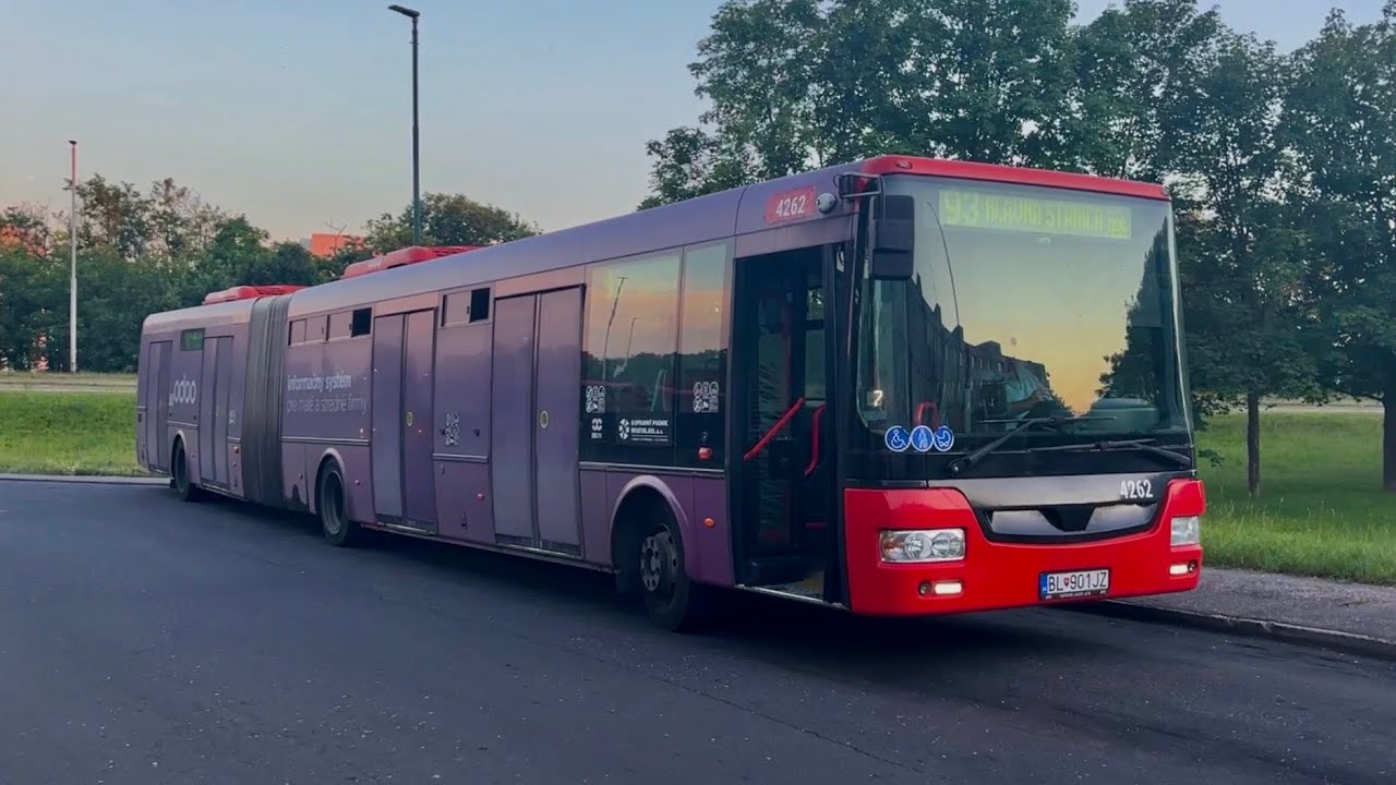 [Full Journey] Bratislava, Slovakia 🇸🇰 Bus route 93 ride in sunset