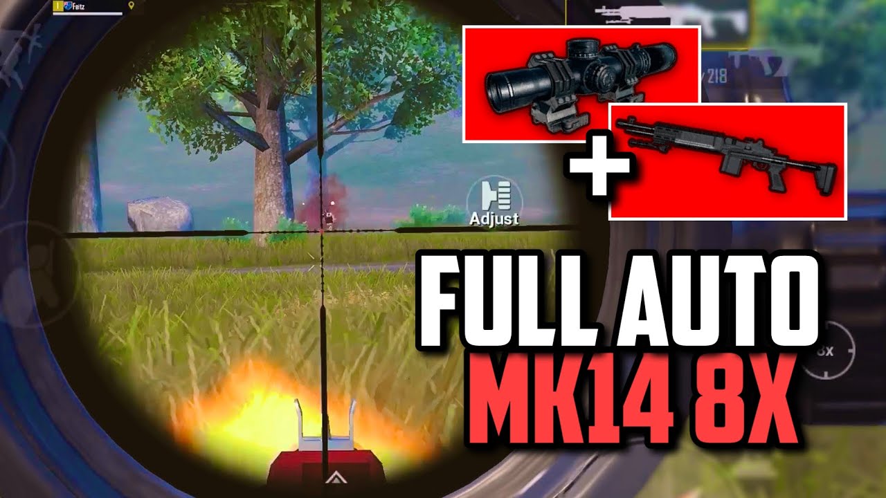 NO RECOIL MK14 8x Full Auto while Standing!! | PUBG Mobile