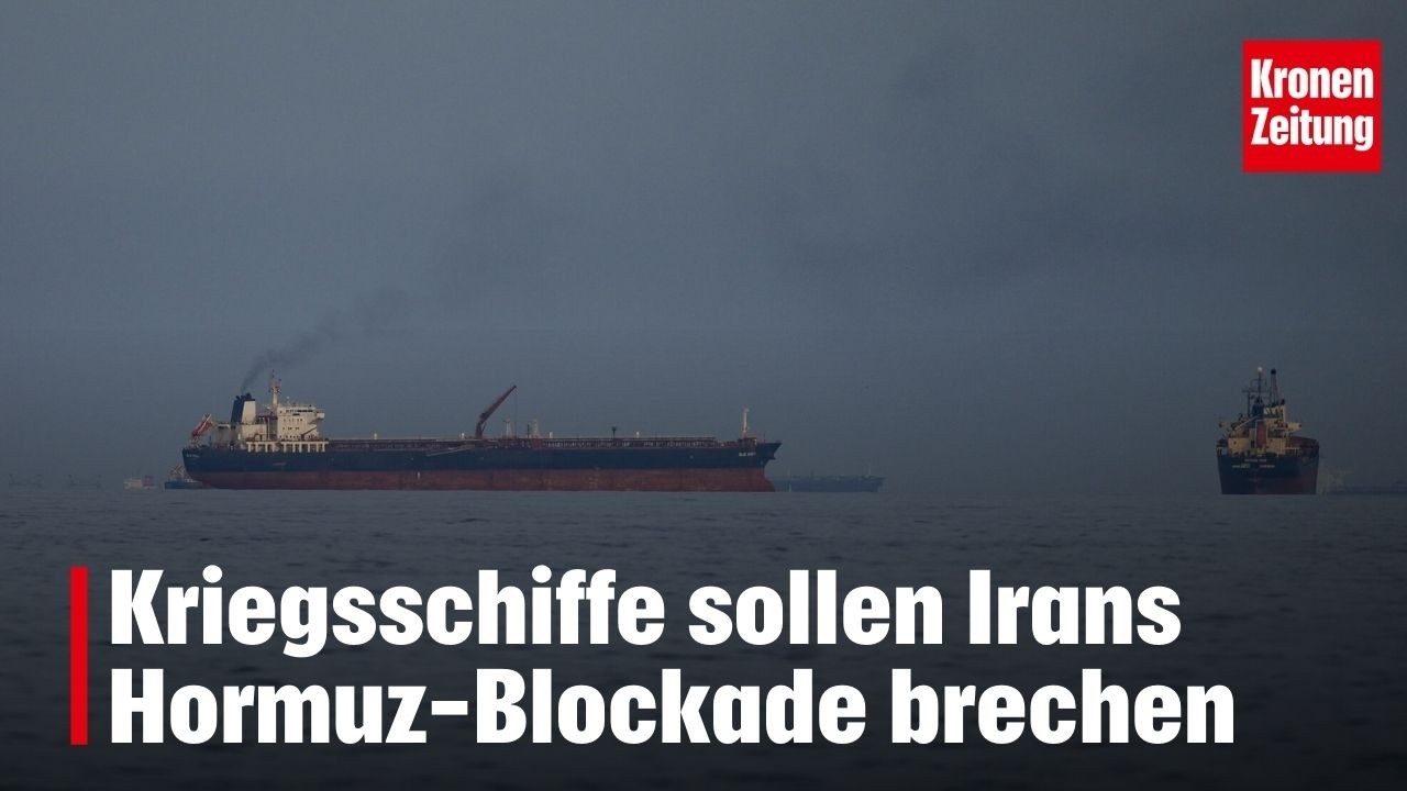 Kriegsschiffe sollen Irans Hormuz-Blockade brechen I krone.tv NEWS
