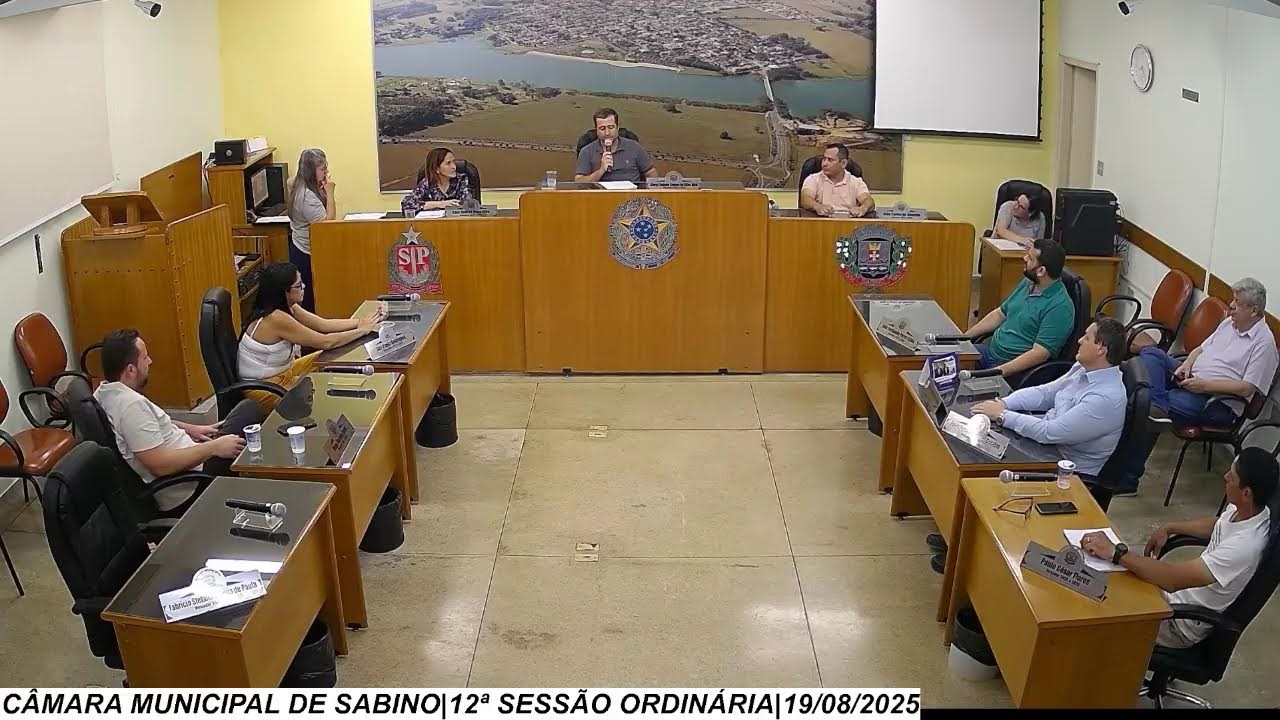 CÂMARA MUNICIPAL DE SABINO - 12ª SESSÃO ORDINÁRIA - 19/08/2025